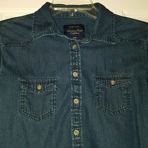 Denim button down shirt